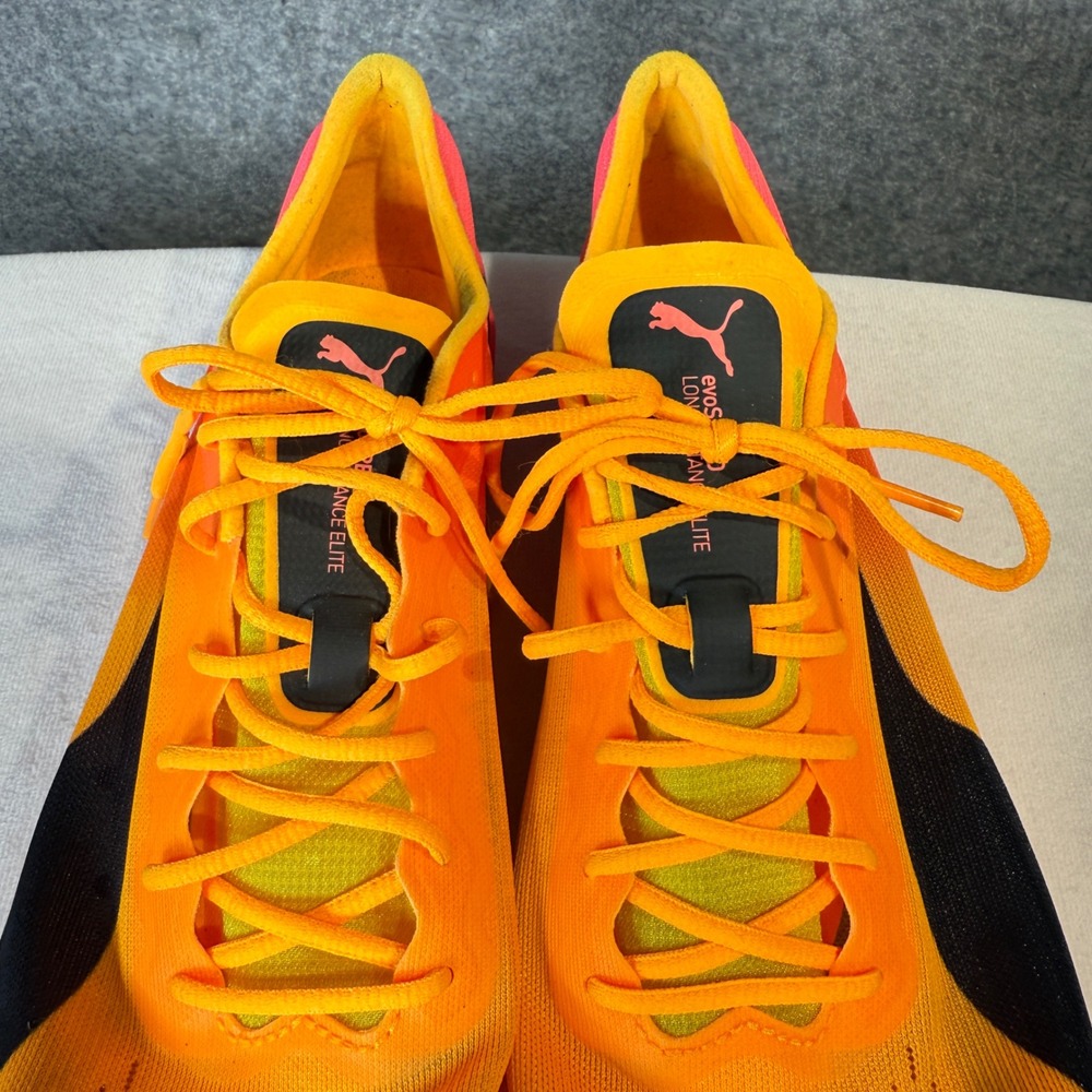Puma Evospeed Nitro Elite Track Spikes Orange Pink Men US 11.5 Running Shoes - Picture 5 of 9